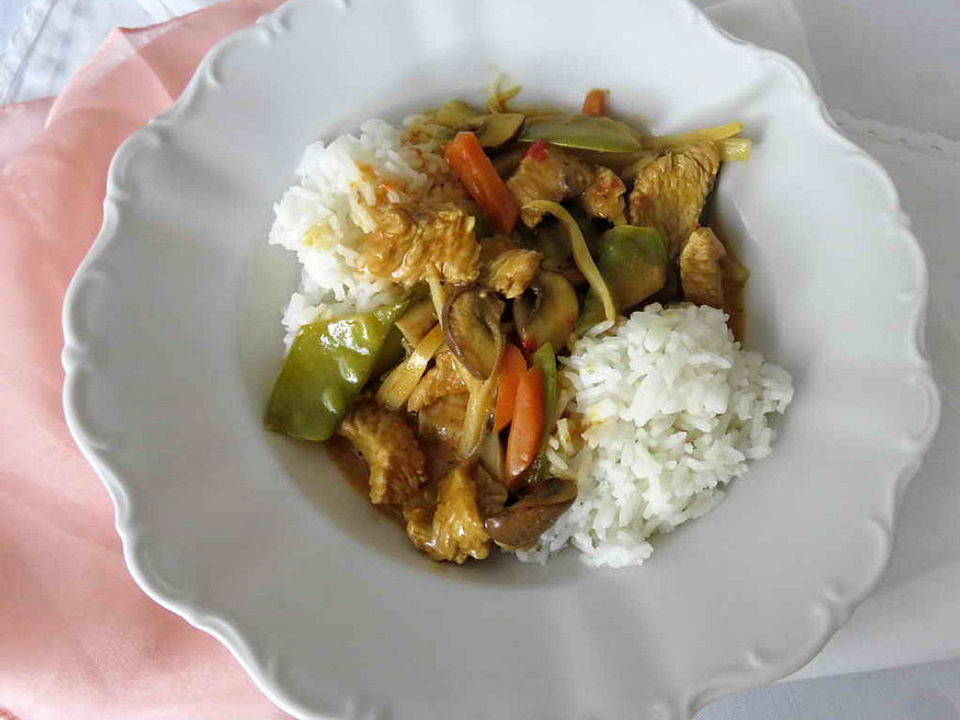 Putencurry mit Kokosmilch und Gemüse von pupsipia| Chefkoch