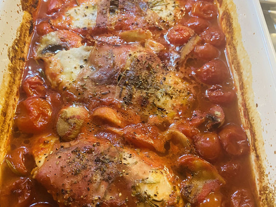 Brathähnchen mit Tomaten und Rosmarin von binchen59| Chefkoch