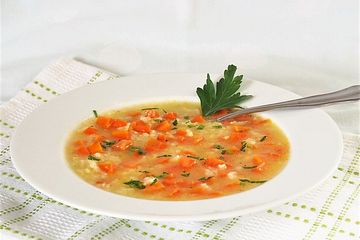 Gelbrüben-Reis-Suppe