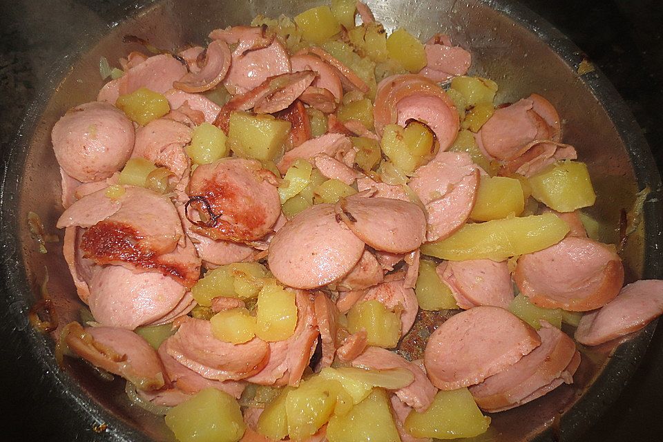 Bauernpfanne mit Knacker