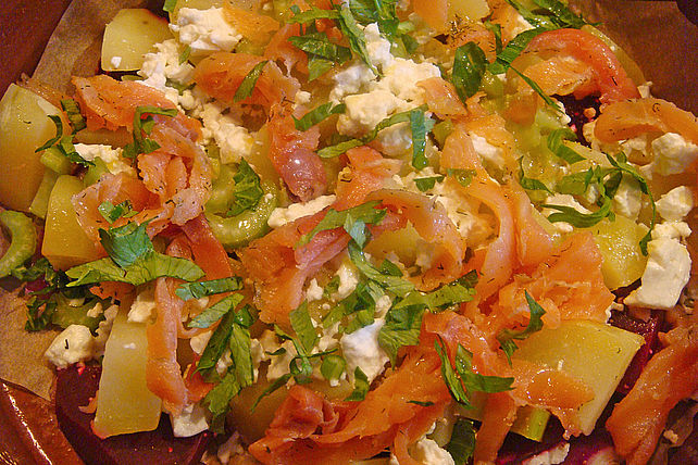 Kr Uter Kartoffelsalat Mit Lachs Von Dragonfly Lady Chefkoch