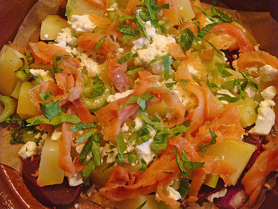 Kräuter - Kartoffelsalat mit Lachs von Dragonfly-Lady| Chefkoch