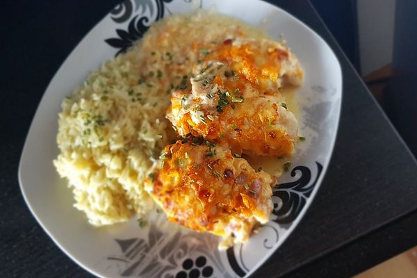 Hähnchenbrustfilets mit Karotten-Käse-Kruste von Juulee | Chefkoch