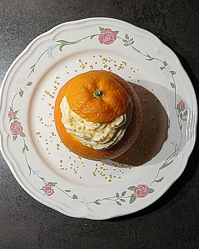 Orangen-Marzipan-Mousse