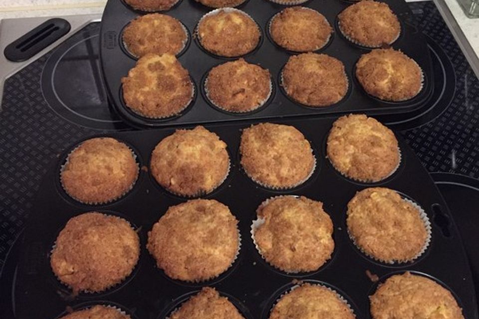 Schnelle Apfelmuffins mit Apfelsaft