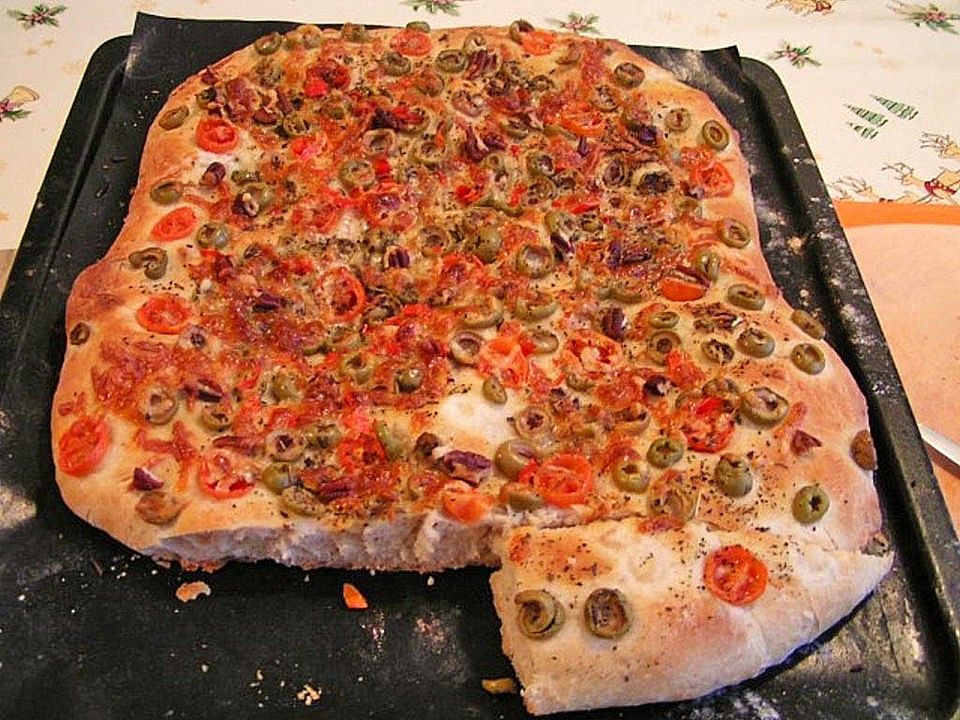 Pizzabrot mit Paprika und Feta von Finntina| Chefkoch