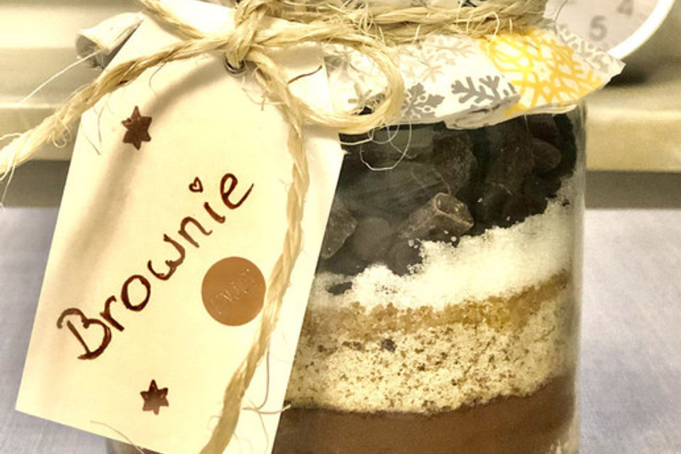 Brownie-Backmischung als Geschenk