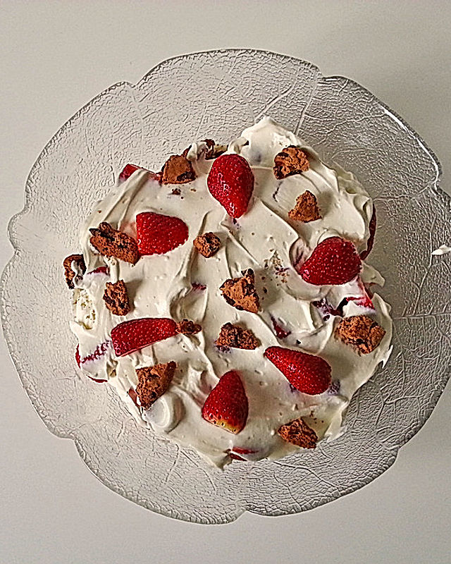 Quark-Mascarpone-Creme mit Erdbeeren
