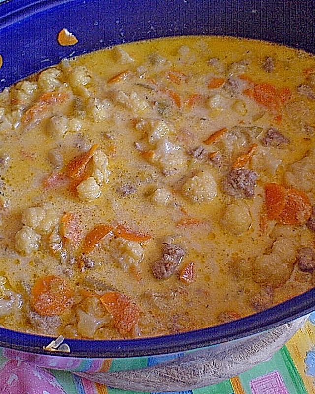 Mettbällchen - Schmand - Suppe