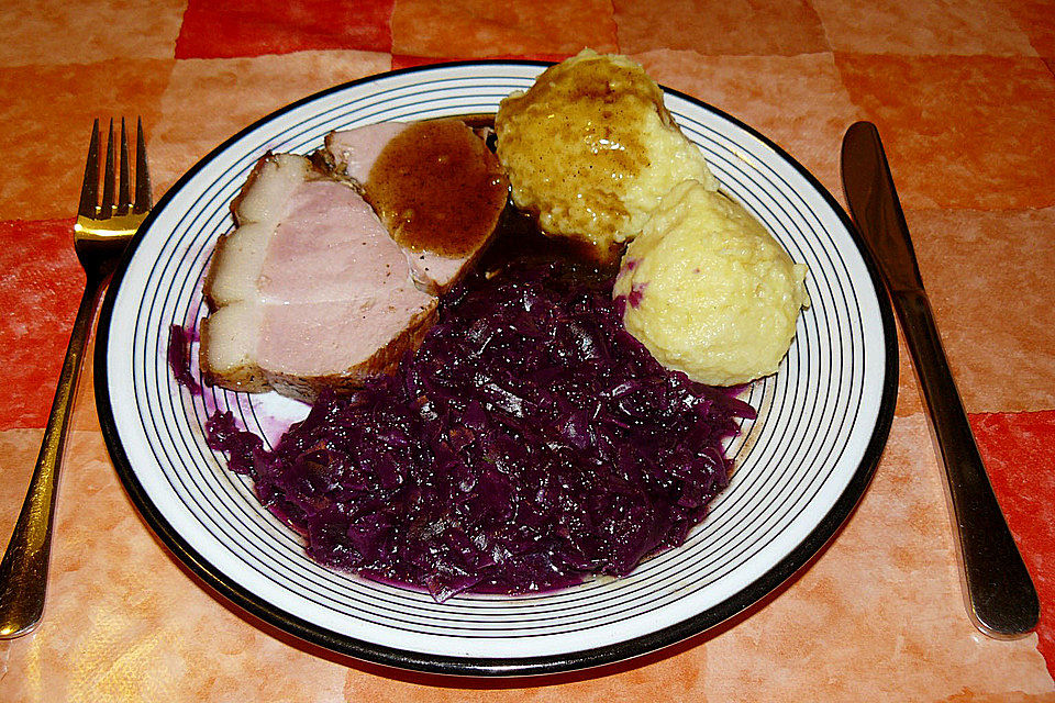 Krustenbraten mit Balsamico-Soße