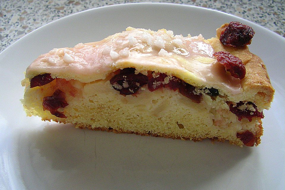 Cranberrie-Apfelkuchen