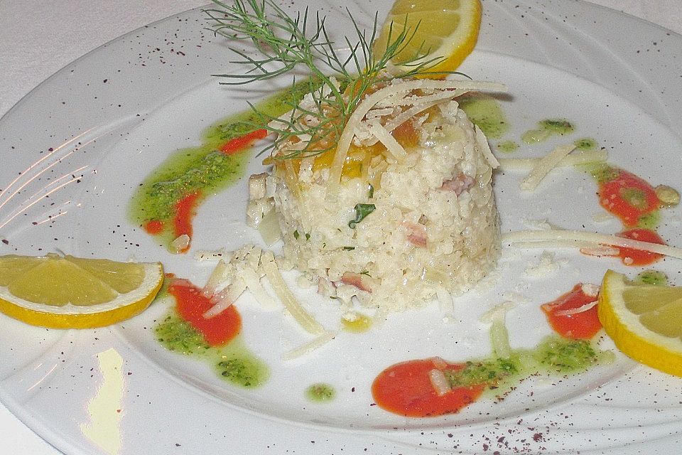 Risotto mit Tintenfischtuben