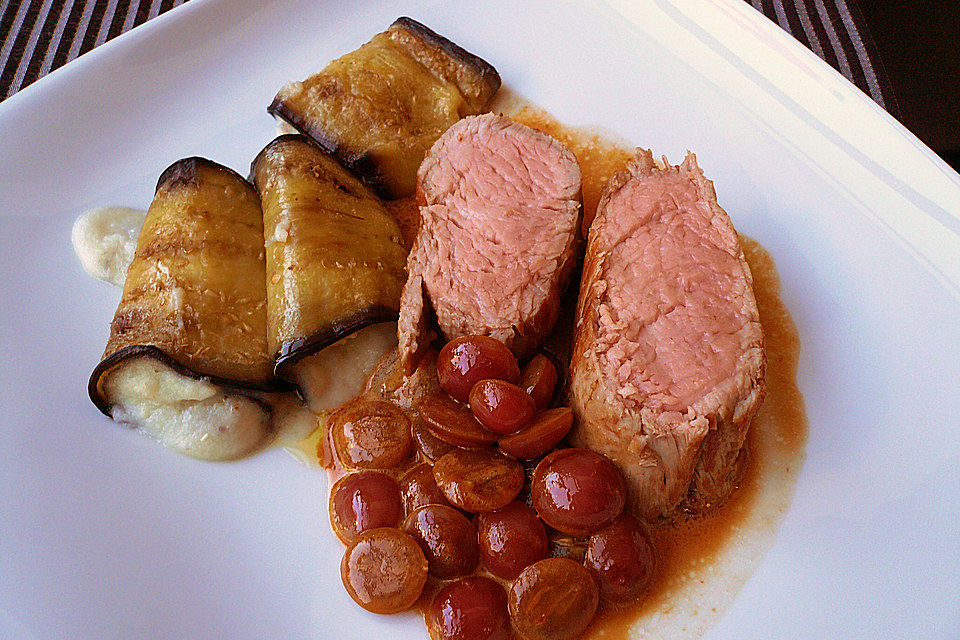 Kalbsfilet mit Grappa-Trauben