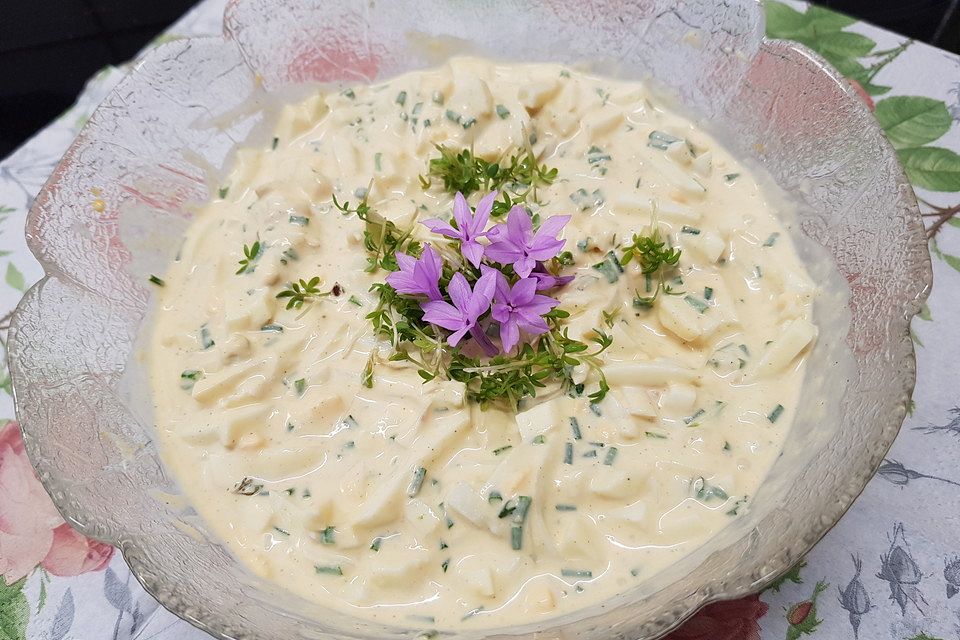 Eiersalat ohne Mayo, leicht