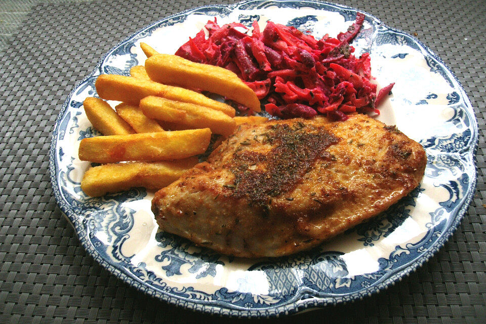 Schnitzel in Gewürzkruste