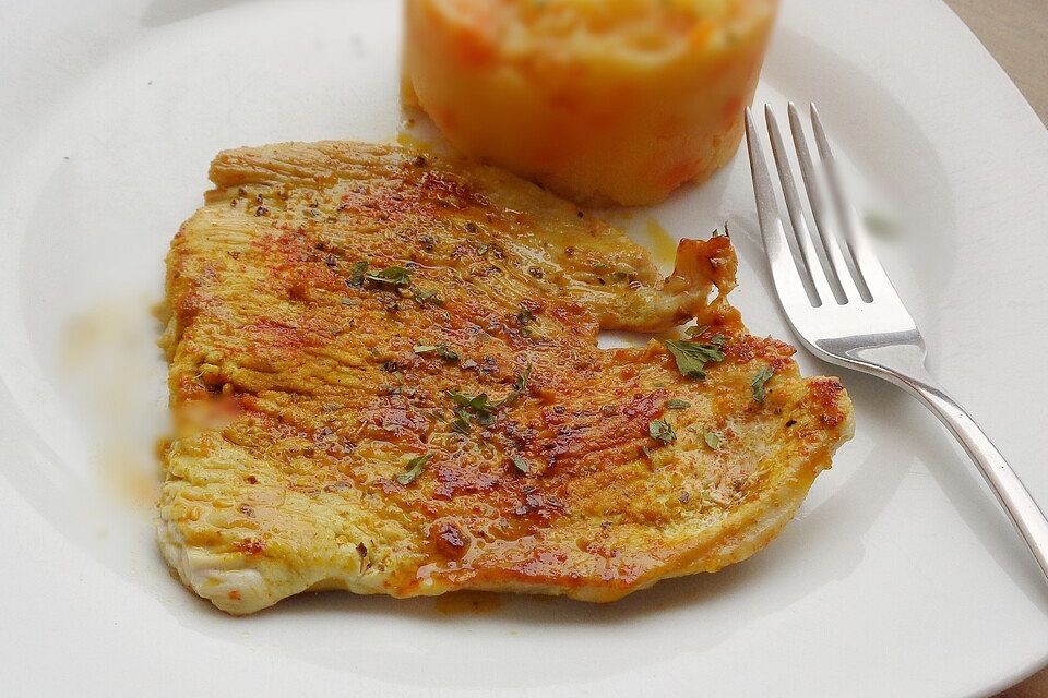 Schnitzel in Gewürzkruste