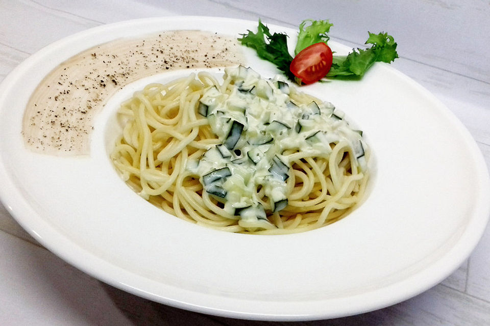 Zucchinisauce für Pasta oder als Beilage Zucchinisauce für Pasta oder als Beilage