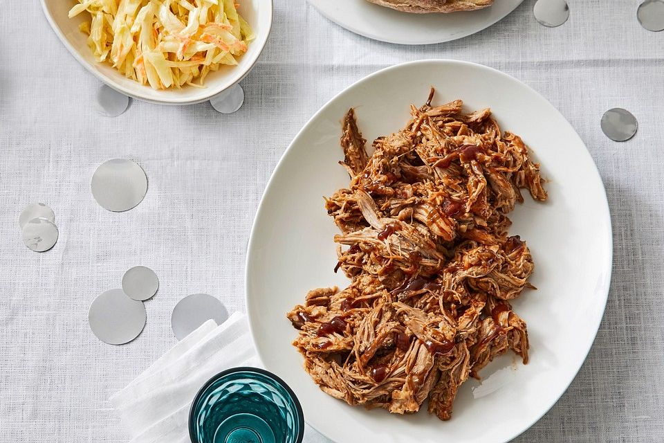 Pulled Pork, zarter Schweinebraten aus dem Ofen - fast original, nur ohne Grill