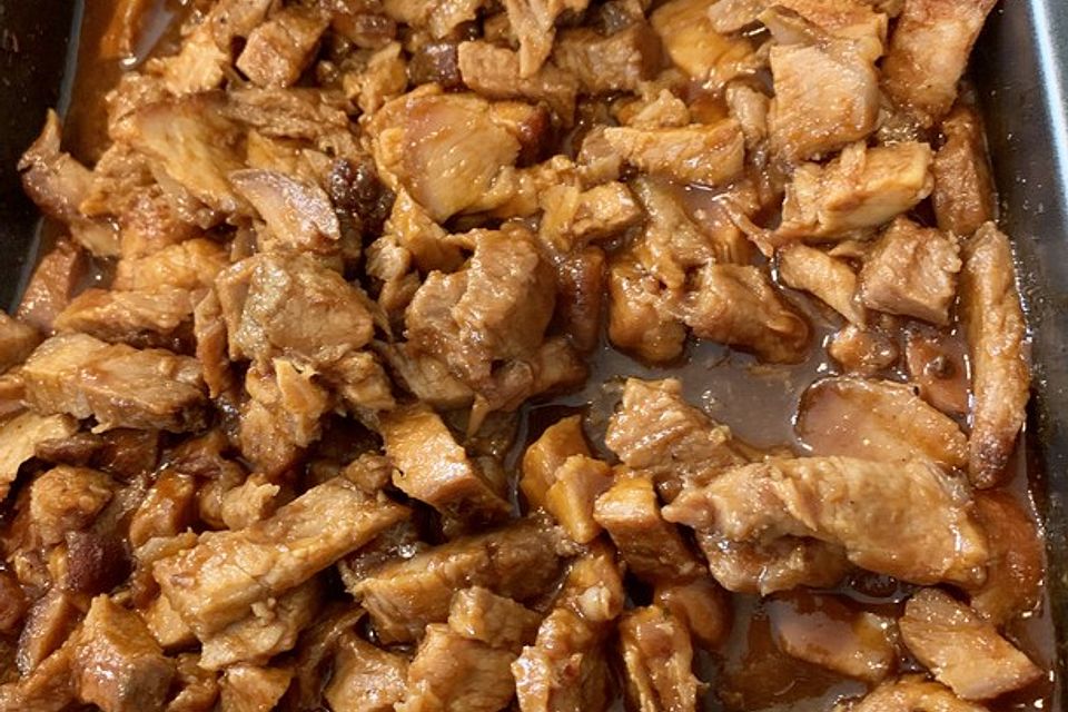 Pulled Pork, zarter Schweinebraten aus dem Ofen - fast original, nur ohne Grill