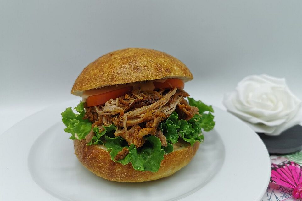 Pulled Pork, zarter Schweinebraten aus dem Ofen - fast original, nur ohne Grill