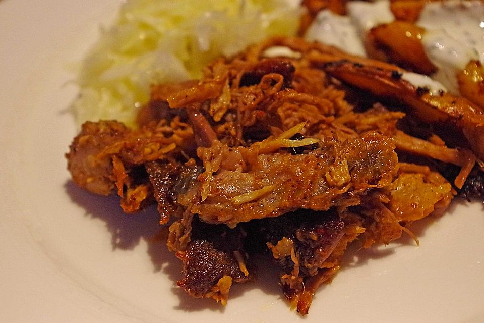 Pulled Pork, zarter Schweinebraten aus dem Ofen - fast original, nur ohne Grill