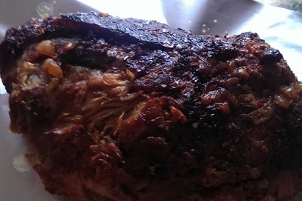 Pulled Pork, zarter Schweinebraten aus dem Ofen - fast original, nur ohne Grill