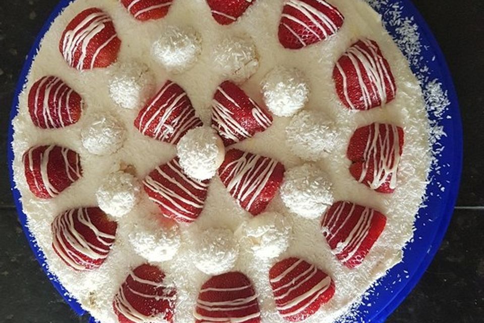 Raffaello-Erdbeer-Torte