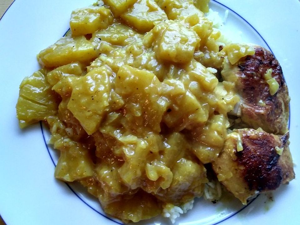 Putensteaks in Curry - Ananassauce von Thomas-Bruno| Chefkoch