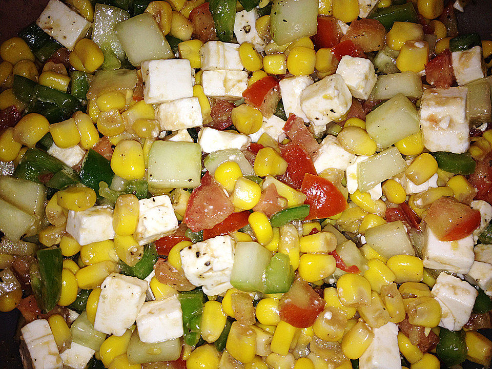 Bunter Feta-Salat mit Senfdressing von dackelfon | Chefkoch