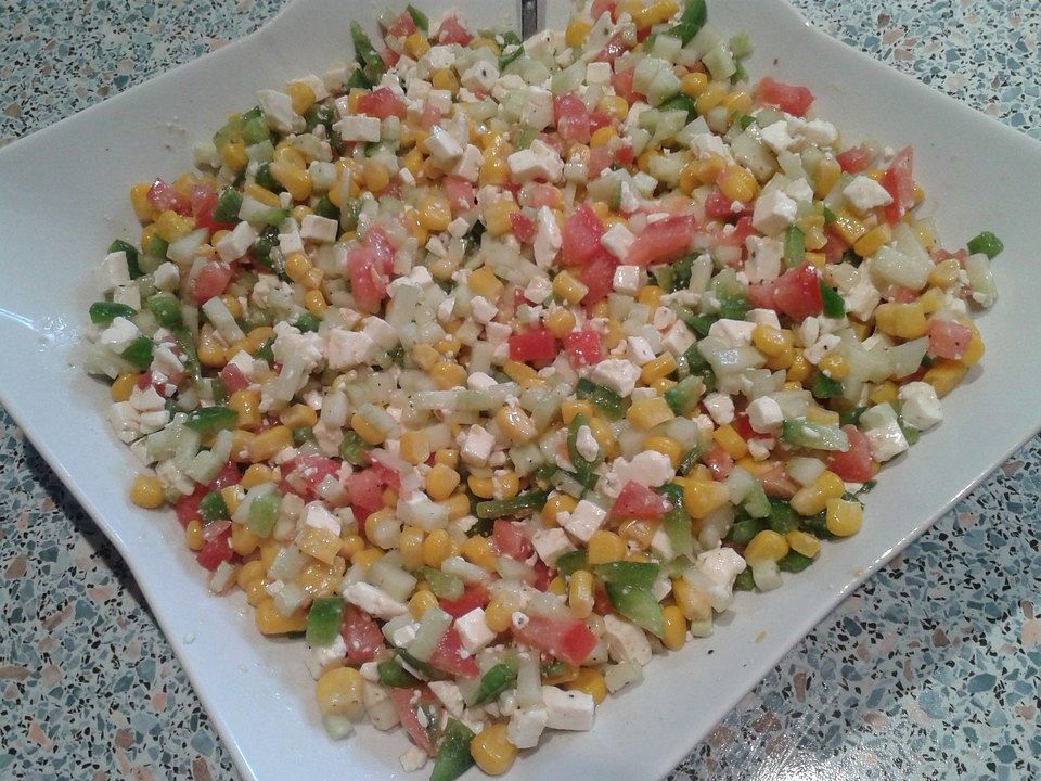 Bunter Feta-Salat mit Senfdressing von dackelfon| Chefkoch