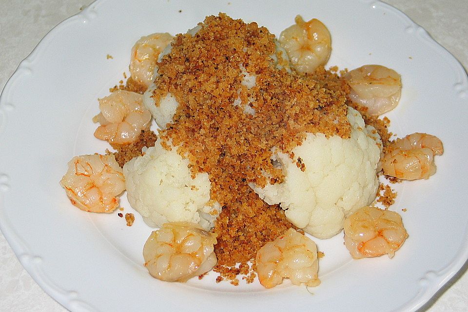 Scampi mit Blumenkohl