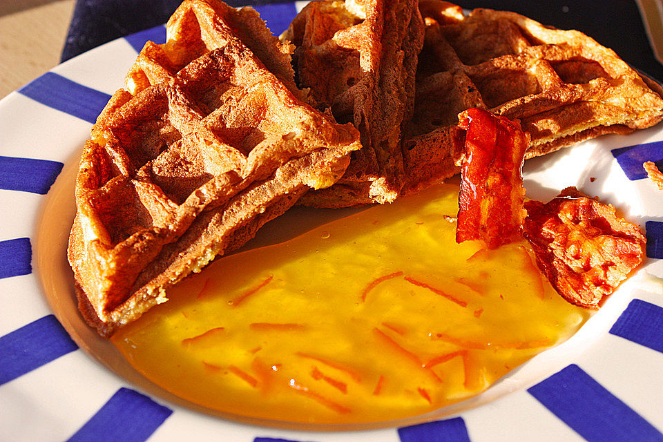 Orangen-Joghurt-Waffeln