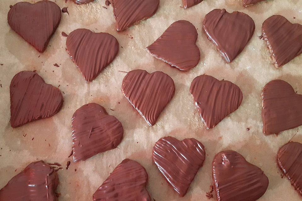 Schokosterne mit Marzipan