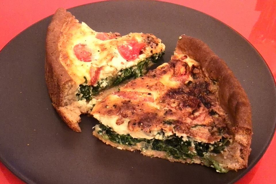 Kleine Spinat-Gorgonzola Quiches