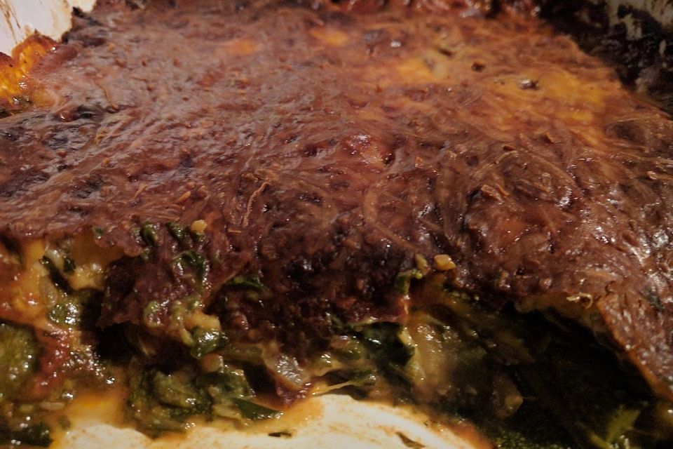 Zucchini-Spinat-Lasagne