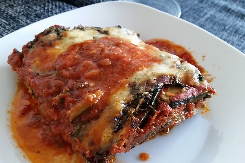 Zucchini-Spinat-Lasagne