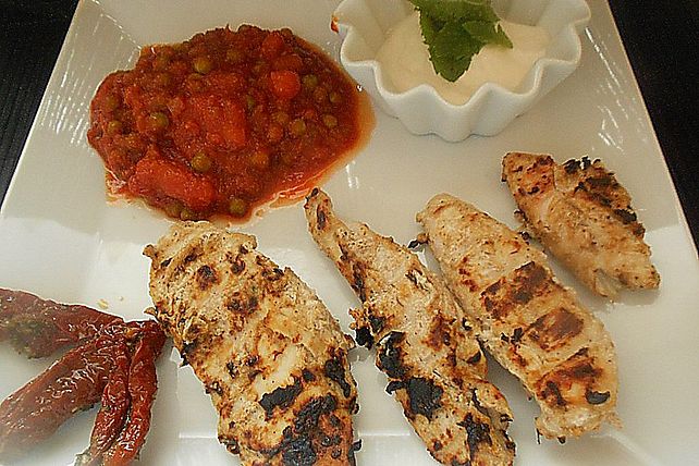 Leckere exotische Joghurt-Grillmarinade für Puten- oder Hähnchenbrust ...
