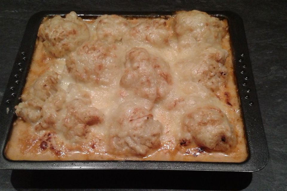 Blumenkohl überbacken mit Hackfleisch