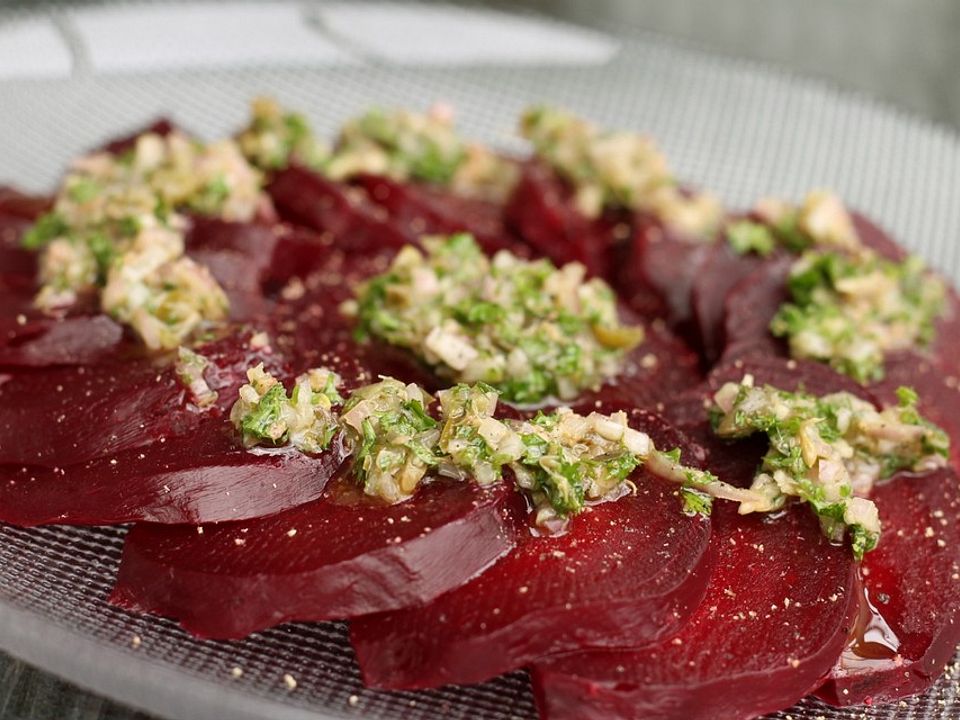 Salat von Rote Bete mit grüner Soße von matze1660| Chefkoch