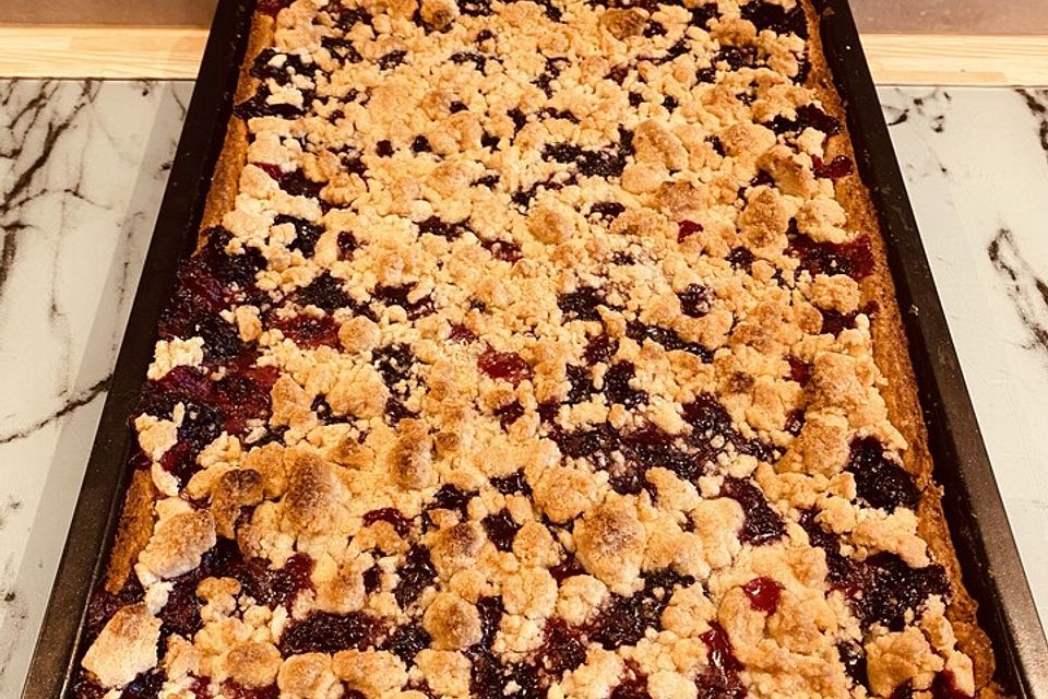 Brombeer-Vanille Blechkuchen