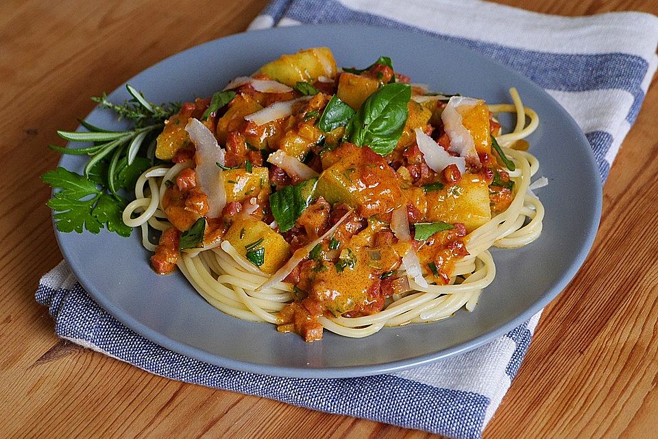 Spaghetti mit Galiamelone