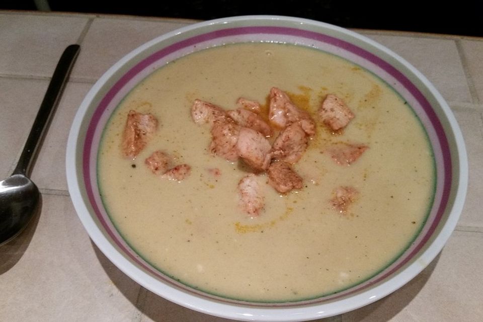 Mais-Curry-Kokos-Suppe mit Huhn