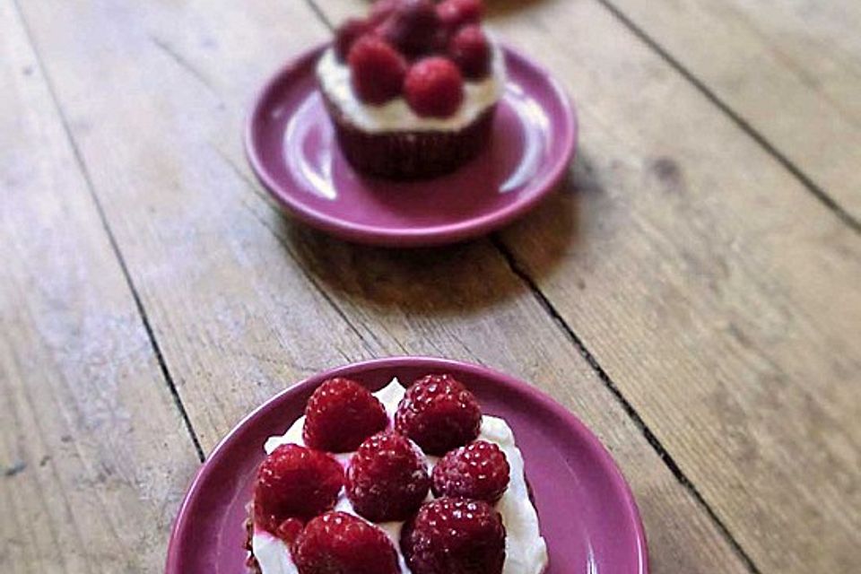 Französischer Schokokuchen mit Preiselbeer-Sahne-Füllung