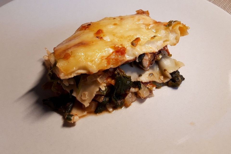 Hühnchen-Spinat-Lasagne