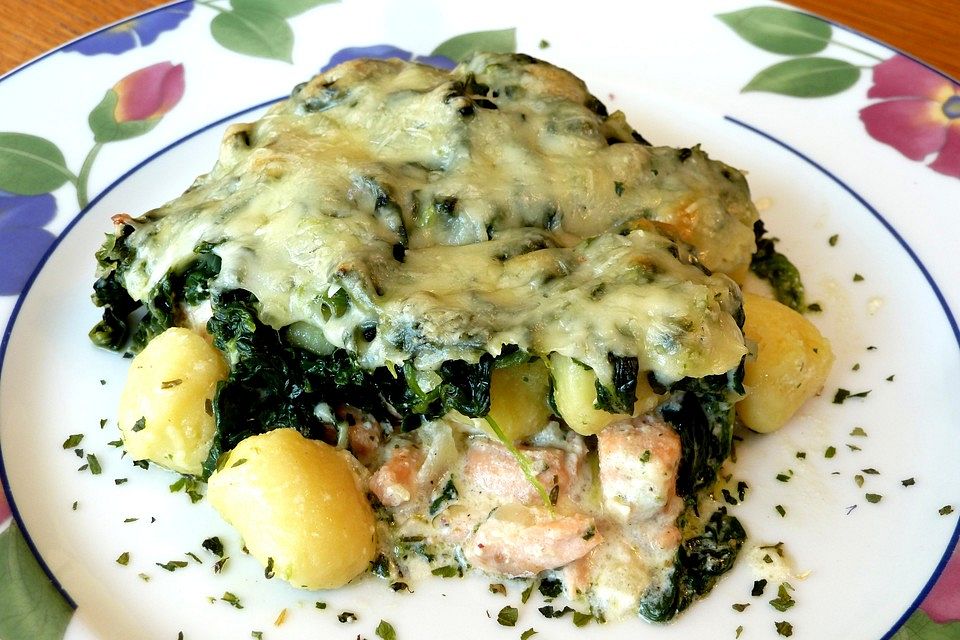 Spinat-Lachs-Auflauf