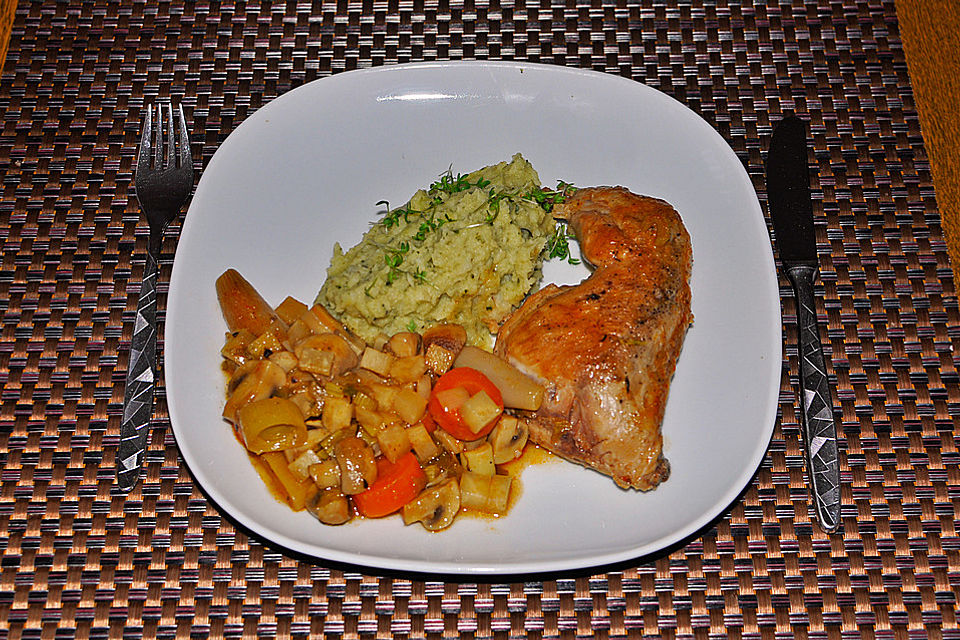 Coq au Vin - Hahn in Weißwein