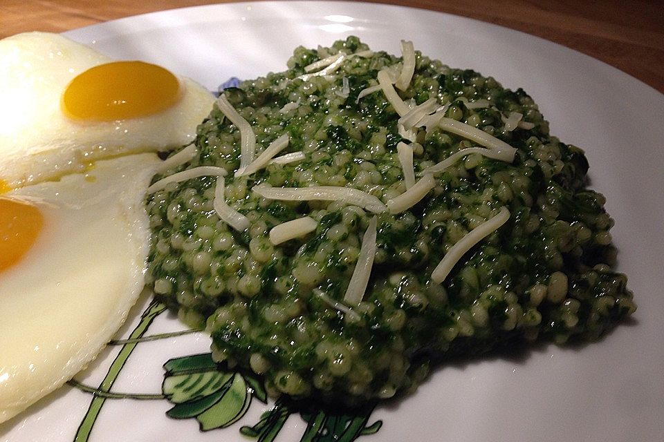 Spinat-Graupen-Risotto