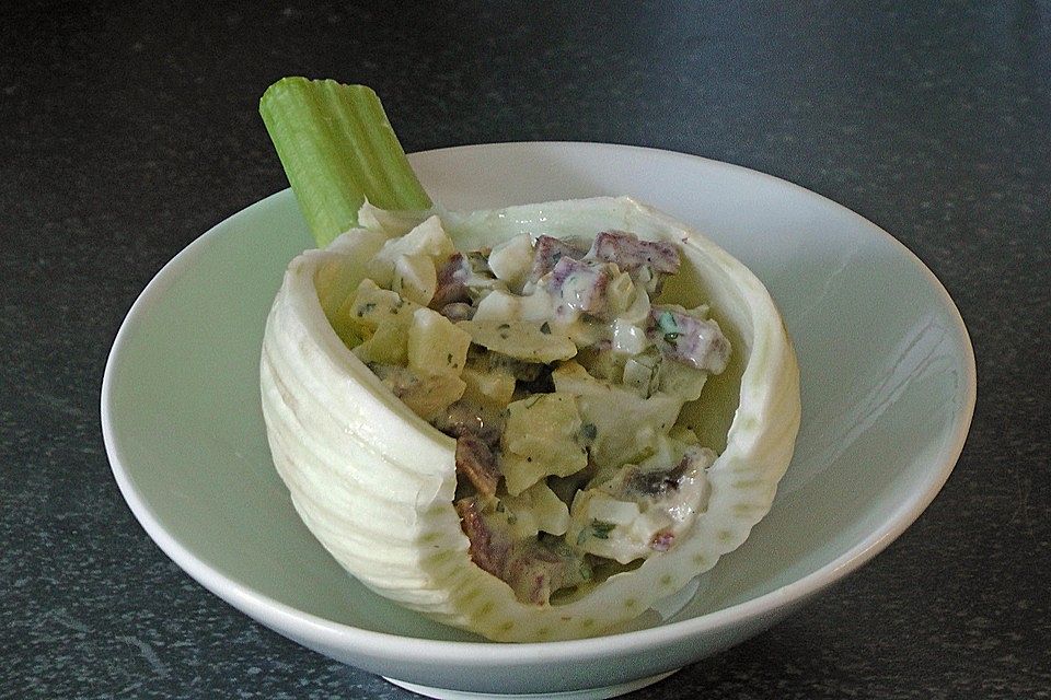 Fenchel mit Apfel-Zungensalat à la Gabi