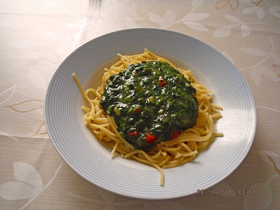 Spaghetti mit Spinat von romeo02silke| Chefkoch