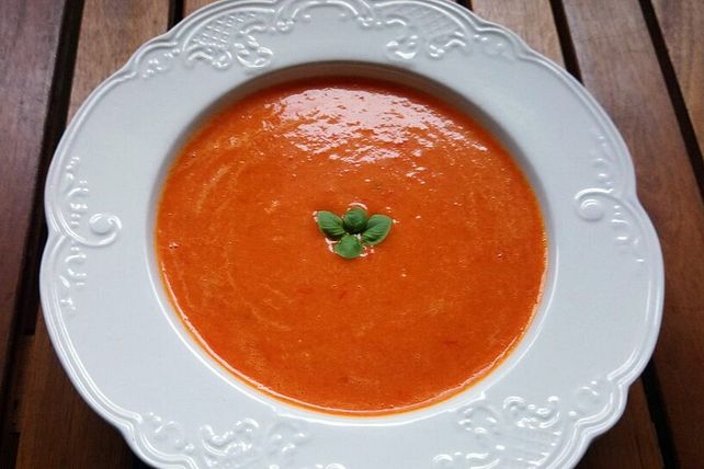 Rote Paprikasuppe mit weißen Bohnen von Je_Lis| Chefkoch